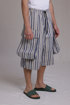 ALBI Yu Pants, oversized cotton cargo shorts with large utility pockets