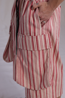 ALBI Yu Pants, oversized cotton cargo shorts with large utility pockets