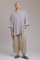 ALBI Sabi Shirt, an oversized short sleeve striped French terry tee