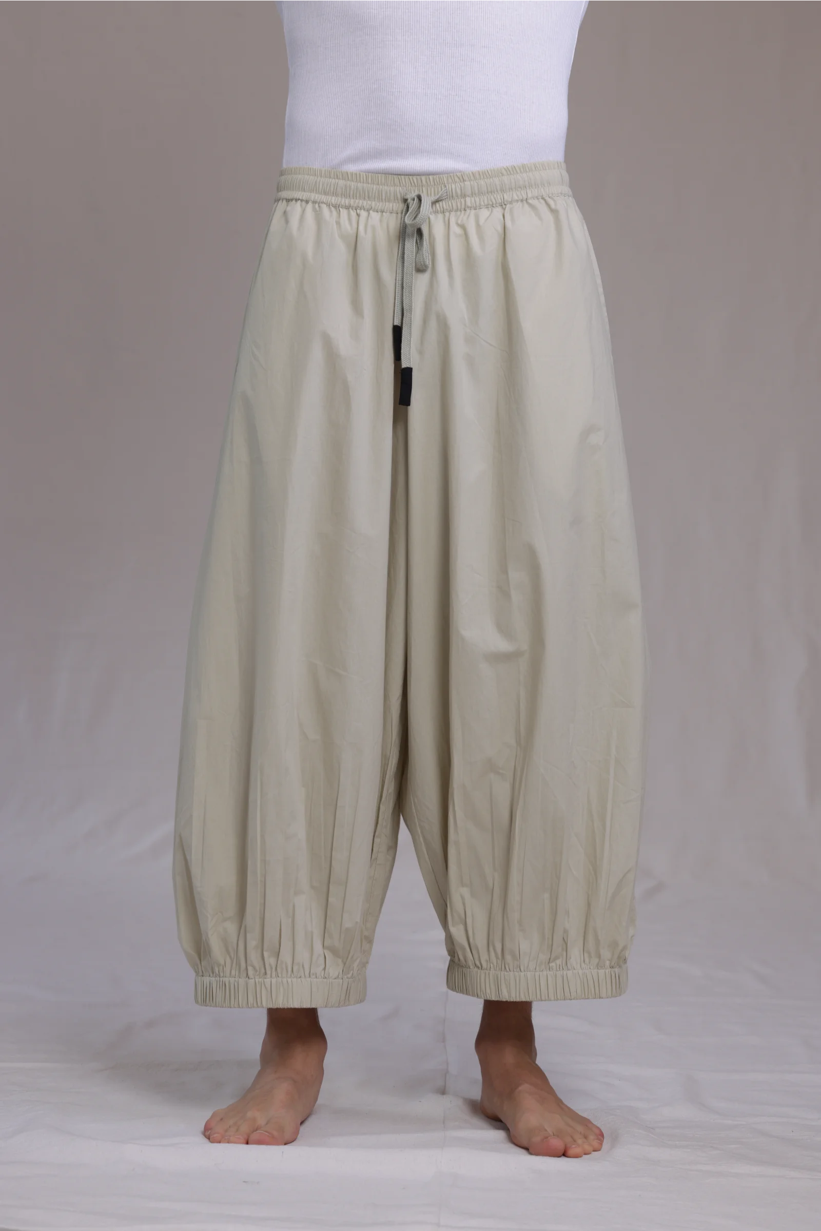 ALBI Sora Pants, oversized cotton poplin balloon trousers with a cuffed ankle